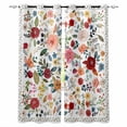 thumbnail image 1 of Watercolor Flowers Blackout Curtains for Bedroom/Living Room, Thermal Insulated Kitchen Curtains, Farmhouse Spring Floral Botanical Grommet Darkening Window Treatment Drapes 27.5"x39"x2, 1 of 8