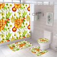 thumbnail image 1 of Watercolor Flowers Butterfly Shower Curtain Sets Floral Scenery Plant Bathroom Curtains Non-Slip Rug Bath Mats Toilet Cover Home, 1 of 5