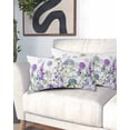 thumbnail image 1 of Watercolor Flowers California King Pillow Case - Microfiber Bed Throw Pillow Covers, Spring Floral Lavender Hydrangea Botanical Decorative Lumbar Pillow Cover with Envelope Closure for Sofa 20"x40", 1 of 6