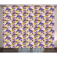 thumbnail image 1 of Ambesonne Flower Curtains 2 Panel Set, Groovy Exotic Fantasy, 108" x 63", Multicolor, 1 of 3