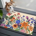 thumbnail image 1 of Watercolor Flowers Front Door Rugs 2x3 ft Plant Farmhouse Yellow Gradient Small Rug for Entryway Non Slip Washable Bathroom Door Mat Absorbent Floor Mat for Indoor Entrance, 1 of 9