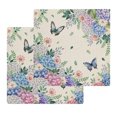 thumbnail image 1 of Watercolor Flowers Kitchen Dish Towels for Drying Dishes Set of 2, Spring Floral Butterflies Botanical Beige Waffle Weave Microfiber Hand Tea Bathroom Towels Quick Dry & Absorbent Towel 12x12, 1 of 7