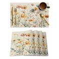 thumbnail image 1 of Watercolor Flowers Leaves Vintage Table Mat Wedding Holiday Party Dining Table Placemat Kitchen Accessories Table Napkin, 1 of 3