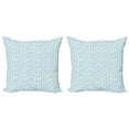thumbnail image 1 of Ambesonne Flower Throw Pillow Cover 2 Pack, Botanical Spring Vibe, 18", Pale Green and Pale Blue, 1 of 2