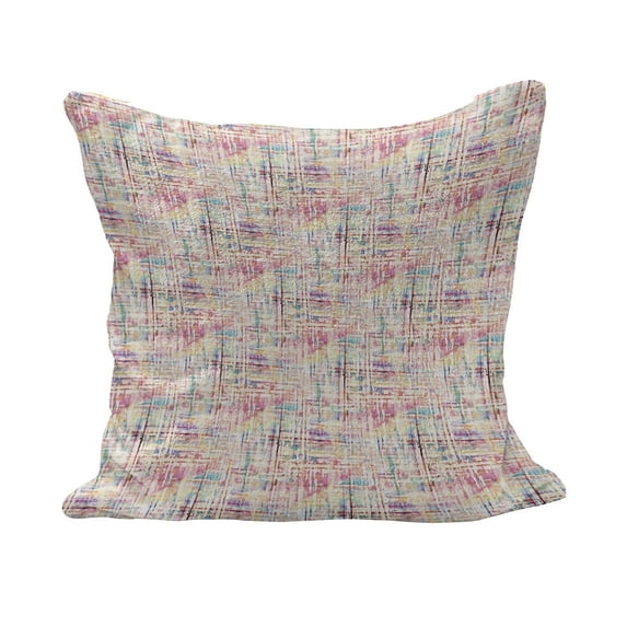 Watercolor Fluffy Throw Pillow Cushion Cover, Cool Abstract Scattered Colors in Expressionist Manners Modern Painting Art, Decorative Square Accent Pillow Case, 40" x 40", Multicolor, by Ambesonne