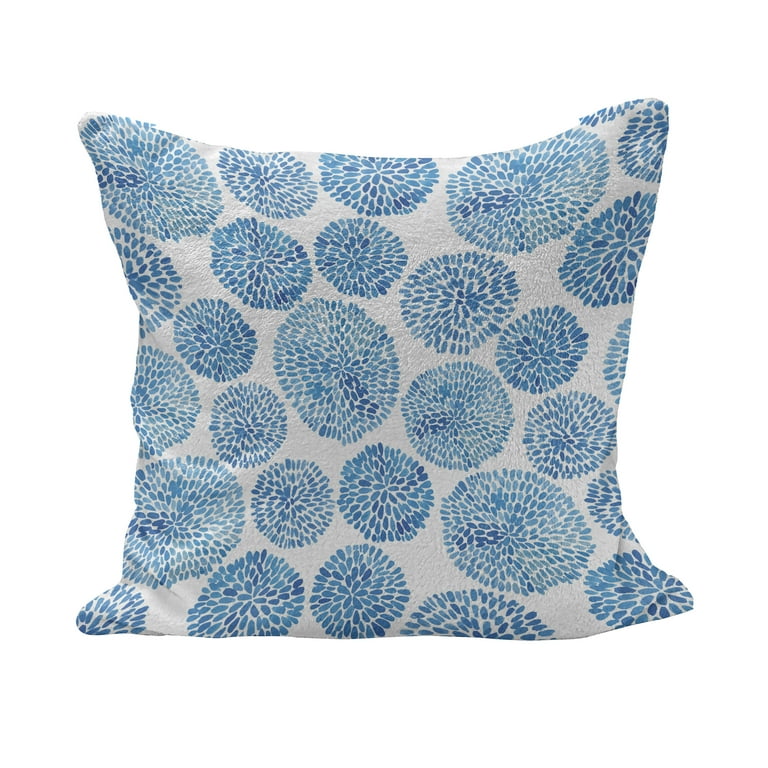 Ambesonne Watercolor Fluffy Throw Pillow Cushion Cover Japanese Flower Circle Petal Pattern Spring Inspired Hand Drawn Eastern Rectangle Accent Pillow Case