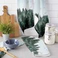 thumbnail image 1 of Watercolor Forest Bird Dark Green Microfiber Kitchen Towel for Hand Dry Bathroom Cleaning Cloth Set Printed Beach Towels, 1 of 6