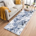 thumbnail image 1 of Watercolor Forest Blue 2'x6' Runner Rugs for Hallway Kitchen Bedside Non Slip Washable, Abstract Art Modern Trees Entryway Rug Runners with Rubber Backing, Long Carpet Runner for Laundry Room, 1 of 8