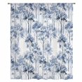 thumbnail image 1 of Watercolor Forest Blue Sheer Curtains 84 Inches Long, Abstract Art Modern Trees Light Filering Curtains, Breathable Simi Curtain Privacy Drapes for Living Room Bedroom Lightweight Window Treatment, 1 of 9