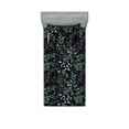 thumbnail image 1 of Watercolor Forest Fitted Sheet & Pillow Sham Set, Leaves Greenery and Bohemian Petals Jungle Night Vibes Print, Decorative Printed 2 Piece Bedding Decor, Twinxl, Lavender and Jade Green, by Ambesonne, 1 of 1