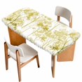 thumbnail image 1 of Watercolor Forest Green Table Cloths for 4 Foot Rectangle Tables, Abstract Art Modern Trees Patio Waterproof Elastic Fitted Tablecloths, Washable Rectangular Table Cover for Camping, 1 of 8