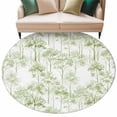 thumbnail image 1 of Watercolor Forest Sage Green Round Area Rugs Collection 5', Abstract Art Modern Trees Non Slip Indoor Circular Throw Runner Rug Floor Mat Carpet for Living Room Dining Table Bedroom Nursery, 1 of 9