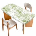 thumbnail image 1 of Watercolor Forest Sage Green Table Cloths for 3 Foot Rectangle Tables, Abstract Art Modern Trees Patio Waterproof Elastic Fitted Tablecloths, Washable Rectangular Table Cover for Camping, 1 of 8