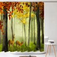 thumbnail image 1 of Watercolor Forest Trees Print Shower Curtain Washable Curtain with Hook Bathroom Decorative Curtain 3D Shower Curtains 240*180cm, 1 of 5