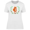 thumbnail image 1 of Watercolor Fox Holding Flower T-Shirt Women -Image by Shutterstock, Female Medium, 1 of 2