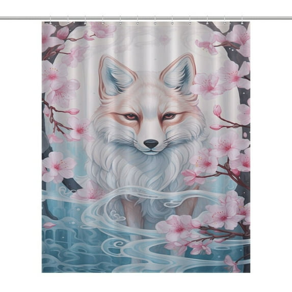 Watercolor Fox Shower Curtain Waterproof Abstract Bath Curtain Home Bathroom Decor Curtain With Hook