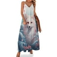 thumbnail image 1 of Watercolor Fox Sleeveless Dress Dresses Summer Elegant Dresses for Women Long Dress, 1 of 6