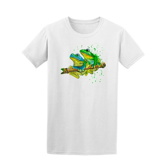 Watercolor Frogs  T-Shirt Men -Image by Shutterstock, Male Small
