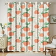 thumbnail image 1 of Watercolor Fruit Blackout Thermal Insulated Curtains For Summer Kids Girls Bedroom Living Room Decor, Pink Peaches Flowers Leaves Top Grommet Drapes 42"W x 63"L (Pack of 2), 1 of 6