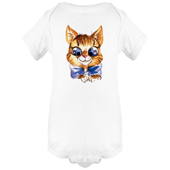 Watercolor Funny Cat Bodysuit Infant -Image by Shutterstock, 6 Months