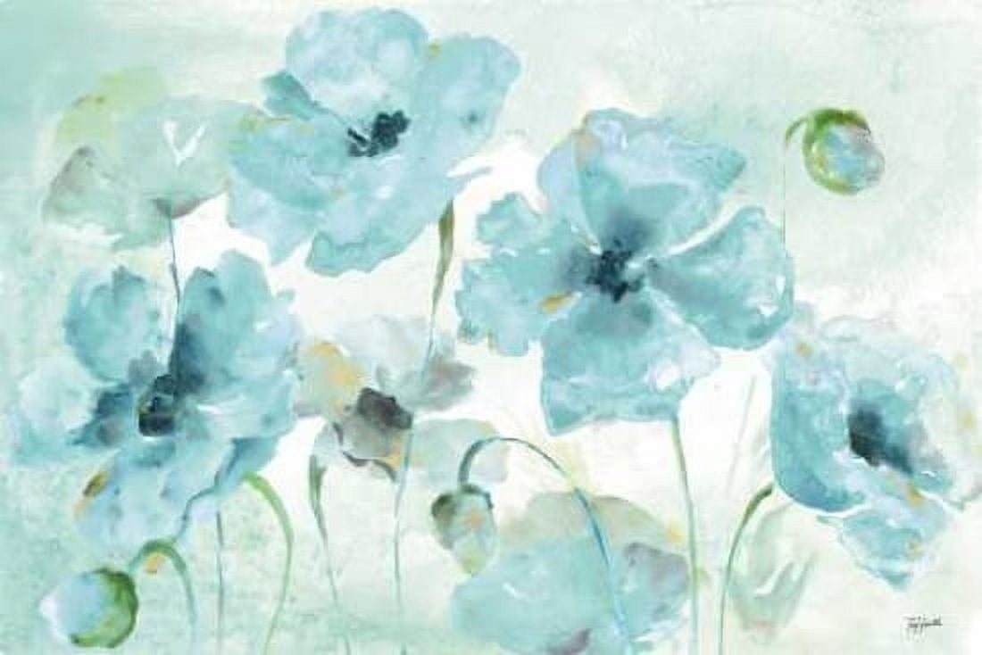 Watercolor Garden Blue Landscape Canvas Art - Tre Sorelle Studios (12 x 18)