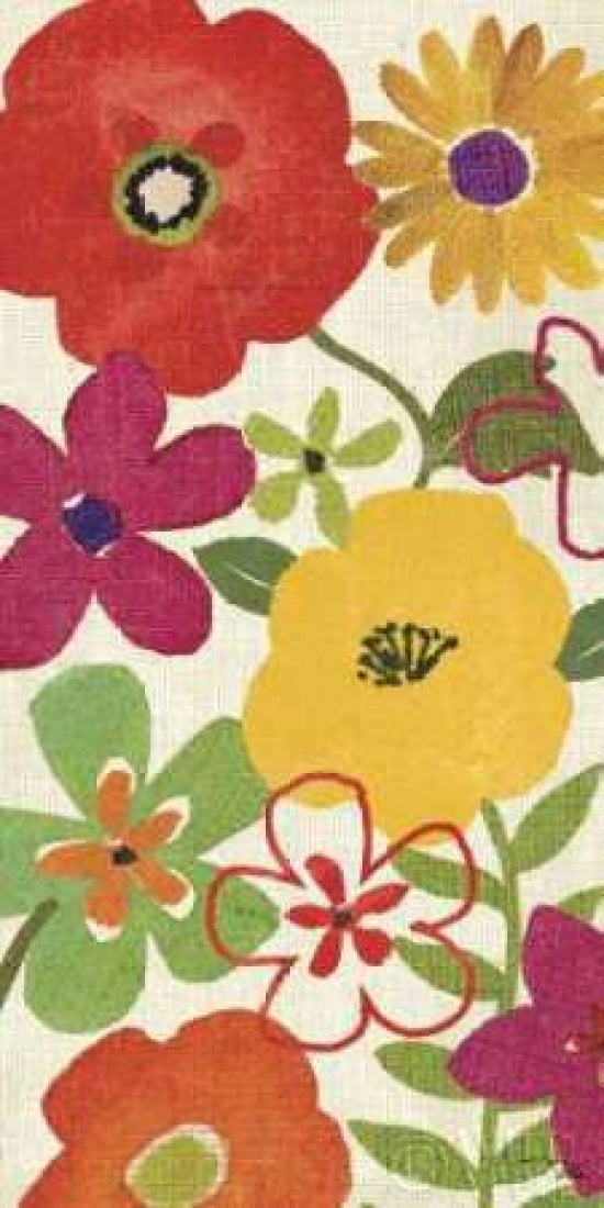 Watercolor Garden Panel I Canvas Art - Pela Studio (24 x 48)