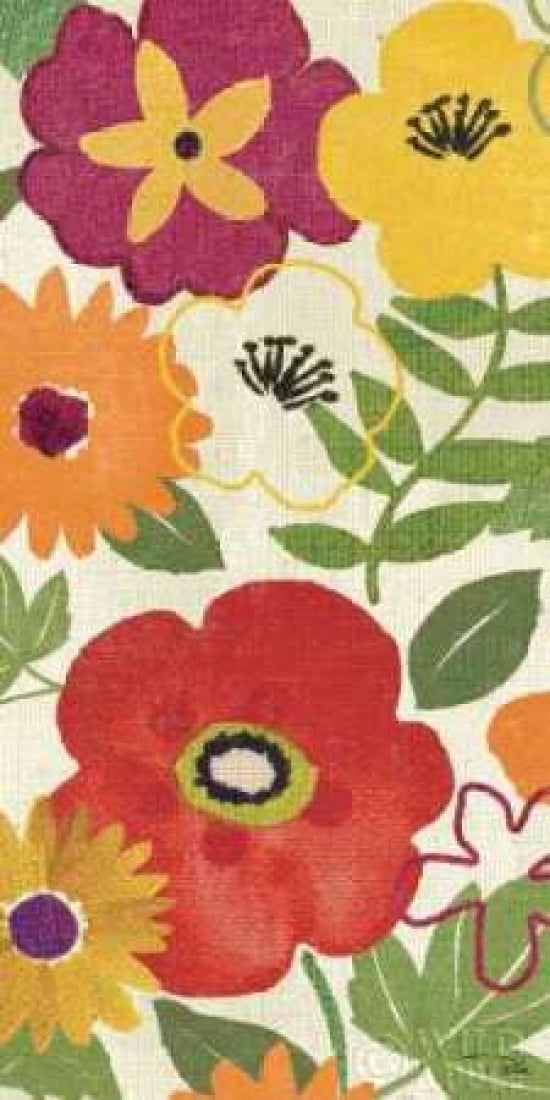 Watercolor Garden Panel II Canvas Art - Pela Studio (24 x 48)