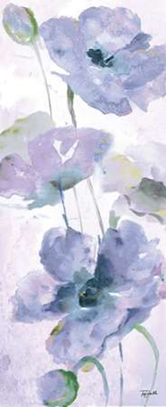 Watercolor Garden Purple Panel II Canvas Art - Tre Sorelle Studios (24 x 48)