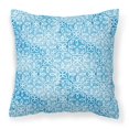 thumbnail image 1 of Watercolor Geometric Cirlce on Blue Fabric Decorative Pillow - 18 x 18 in., 1 of 1