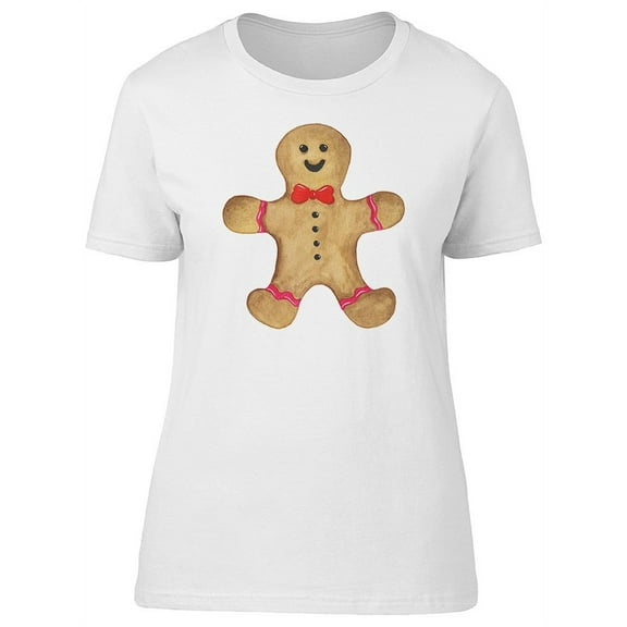 Watercolor Gingerbread Cookie T-Shirt Women -Image by Shutterstock, Female x-Large