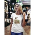 thumbnail image 1 of Watercolor Giraffe Wild Animals T-Shirt Women -Image by Shutterstock, Female Large, 1 of 4