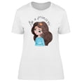 thumbnail image 1 of Watercolor Girl, Be A Princess T-Shirt Women -Image by Shutterstock, Female Large, 1 of 2