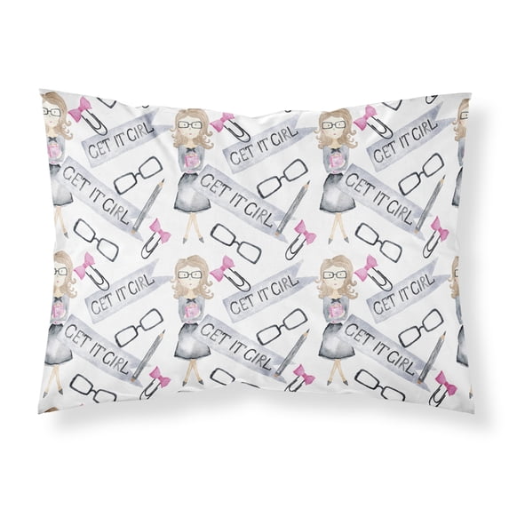 Watercolor Girl Boss Get it Girl Fabric Standard Pillowcase