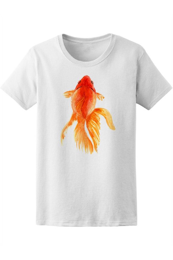 Watercolor Golden Fish Tee Women's -Image by Shutterstock