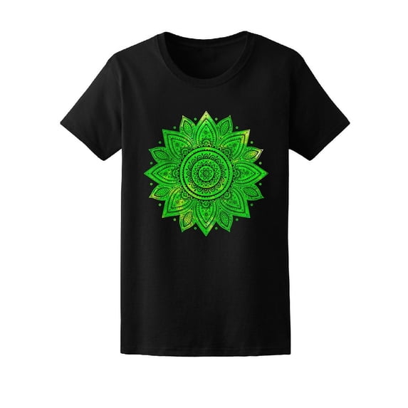 Watercolor Green Indian Ornament Tee Women's -Image by Shutterstock