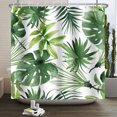 thumbnail image 1 of Watercolor Green Leaf Shower Curtain for Bathroom Vines Plant Nordic Minimalist Polyester Botanic Curtain for Home Hotel 180x240, 1 of 7