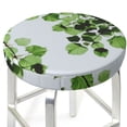 thumbnail image 1 of Watercolor Green Leaves Round Bar Stool Seat Covers, Elastic Round Chair Cover Stool Seat Slipcover Bar Stool Cushions Round Pad for 12-14 inch, 1 of 5