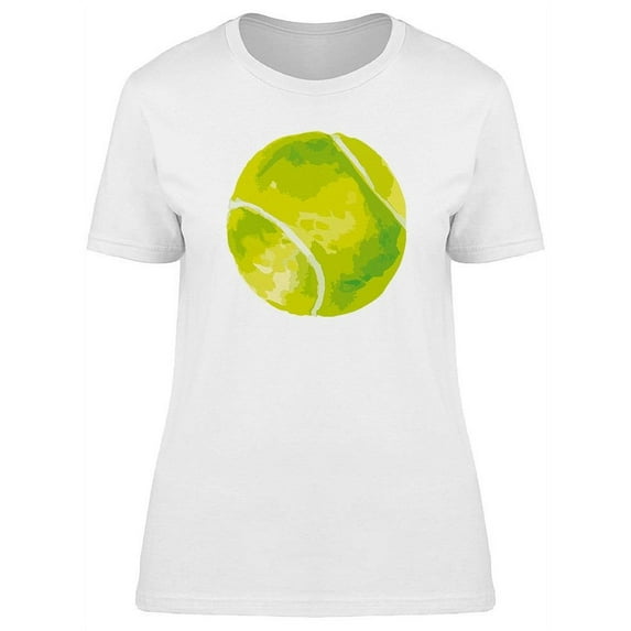 Watercolor Green Tennis Ball T-Shirt Women -Image by Shutterstock, Female Small