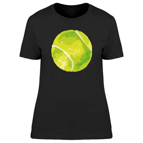Watercolor Green Tennis Ball T-Shirt Women -Image by Shutterstock, Female x-Large