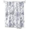 thumbnail image 1 of Watercolor Grey Floral Stall Shower Curtain, Waterproof Shower Curtains for Bathroom, Gray Ombre Botanical Summer Washable Fabric Cloth Bath Curtain for Bathtub Decoration with Hooks 36x72 Inches, 1 of 6