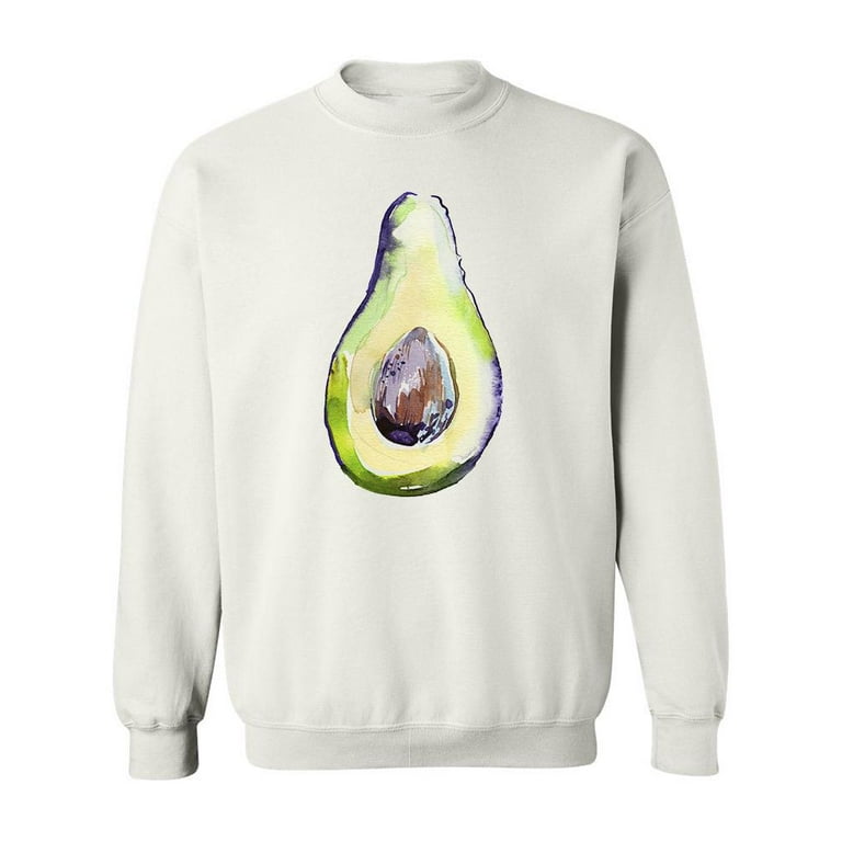 Watercolor Half Avocado Sweatshirt Men Image by Shutterstock Male Small