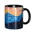 thumbnail image 1 of Watercolor Hand Painted Sky Coffee Mug Fun Custom Ceramic Mugs 11oz Black, 1 of 5
