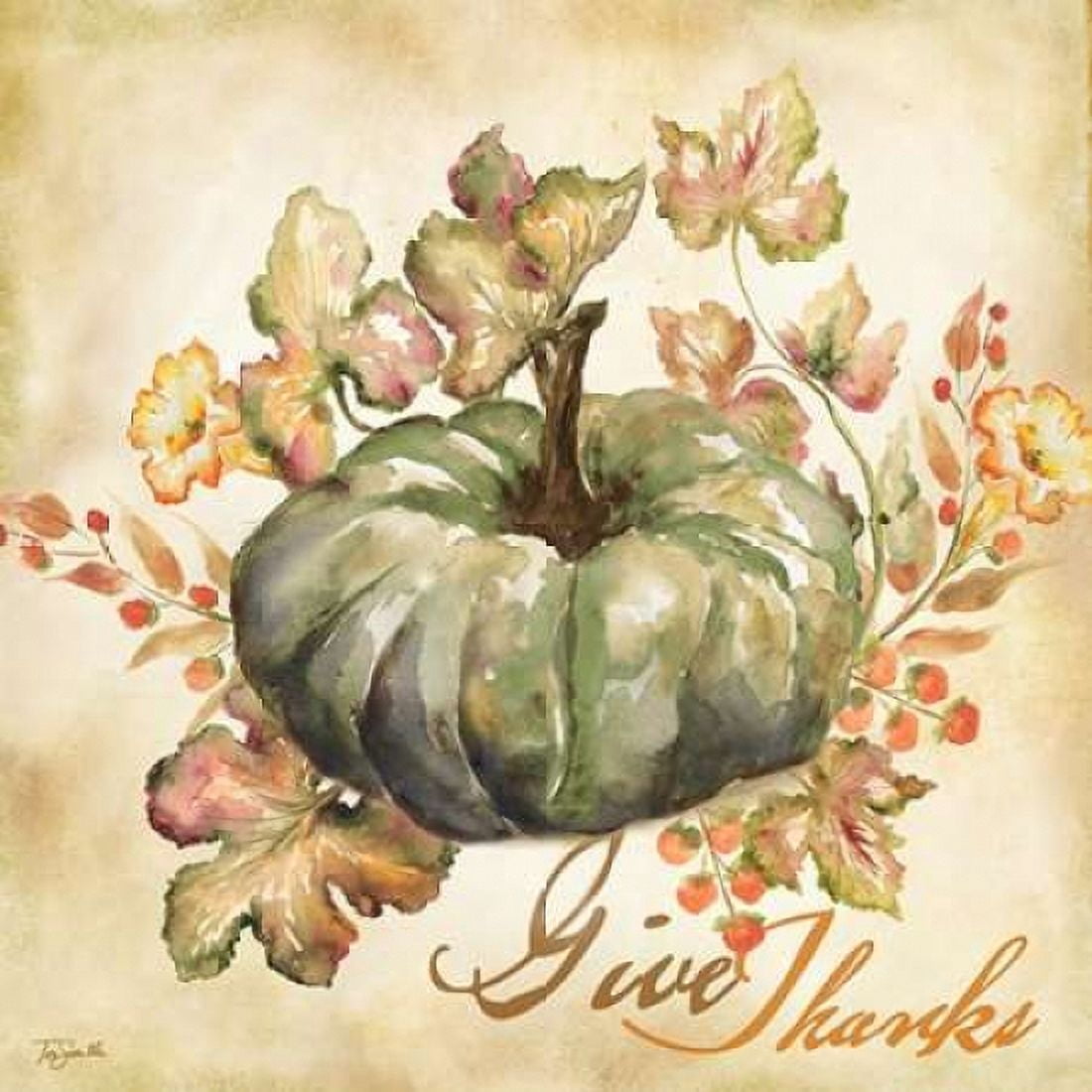 Watercolor Harvest I Canvas Art - Tre Sorelle Studios (24 x 24)