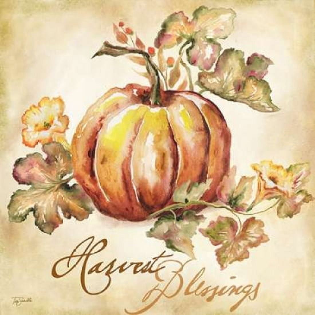 Watercolor Harvest III Canvas Art - Tre Sorelle Studios (24 x 24)