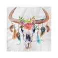 thumbnail image 1 of Watercolor Head Scarf, Bull Skull Boho Plant, Head Wrap, 3 Sizes, by Ambesonne, 1 of 2