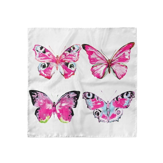 Watercolor Head Scarf, Butterflies, Head Wrap, 3 Sizes, by Ambesonne