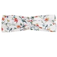 thumbnail image 1 of Watercolor Headband, Birds on Branches with Flowers and Leaves Scenes from Nature Cherry Tree Image, Elastic and Soft Women's Bandana for Sports and Everyday Use, Grey Red Coconut, by Ambesonne, 1 of 3