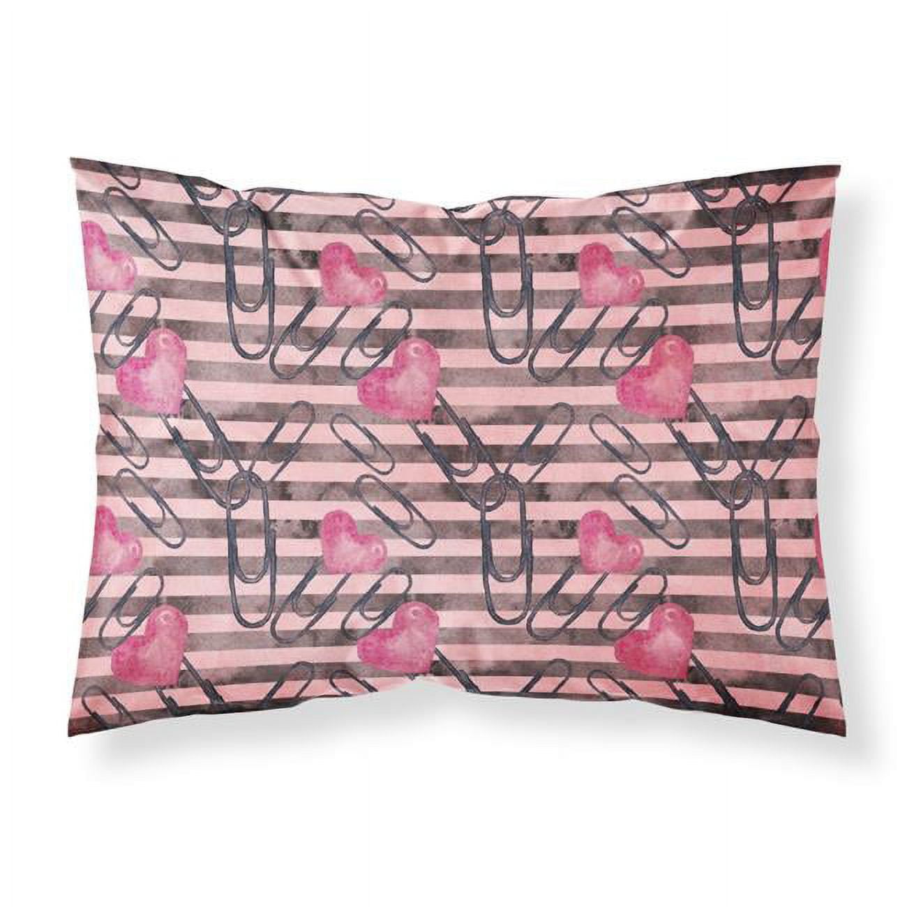 Watercolor Heart Paper Clips Fabric Standard Pillowcase
