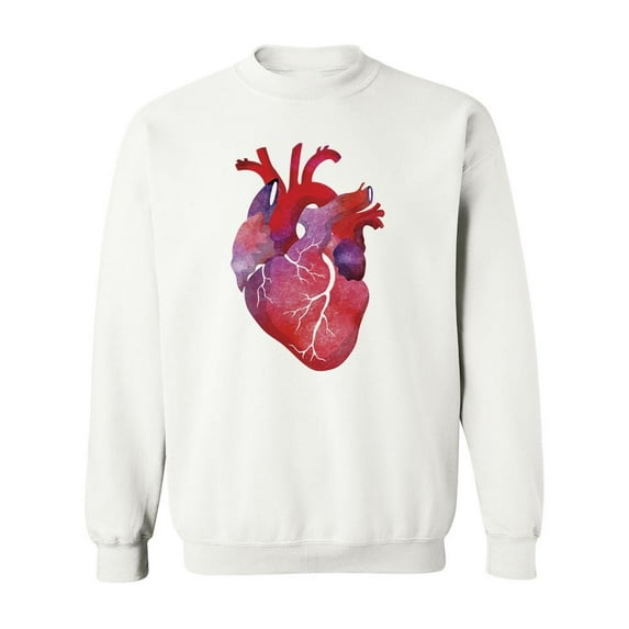 Watercolor Heart, Sweatshirt Men -Image by Shutterstock, Male Small