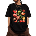 thumbnail image 1 of Watercolor Heirloom Tomatoes Print Tshirt Black S-5XL Rustic Graphic Tees Shirts Tops, 1 of 5